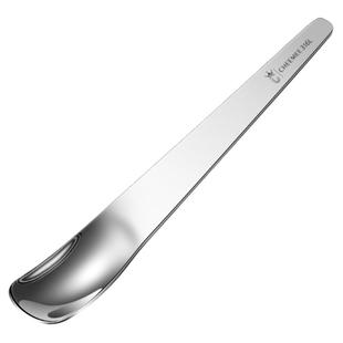 316不锈钢甜品勺子吃蛋糕勺高颜值平头精致酸奶网红罐子奶酪罐头