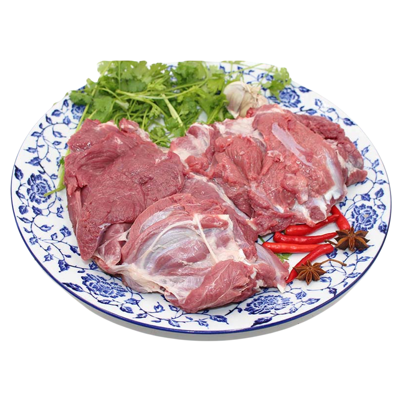 羊肉新鲜现杀羊腿肉烧烤羊肉串商用去皮去骨生羊肉农家山羊肉500g