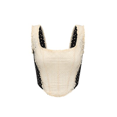 水溶蕾丝b.Fleurs吊带鱼骨胸衣