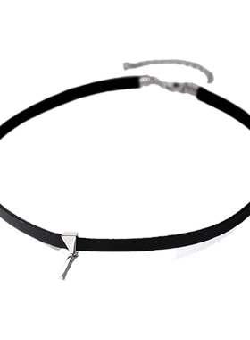 黑绳项链女款黑色颈链choker项圈