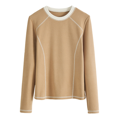 双面绒打底衫女秋冬季2025新款内搭加厚磨毛长袖t恤发热保暖上衣