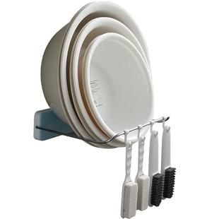 ecoco脸盆收纳架卫生间放洗脸盆子浴室挂钩粘胶墙粘钩免打孔壁挂