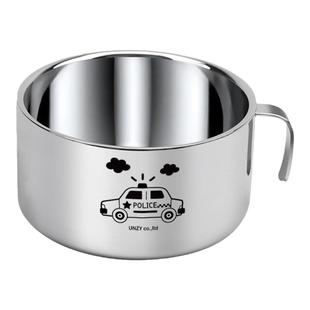 思天乐小学生专用汤碗餐具儿童碗316不锈钢宝宝吃饭碗辅食碗带盖