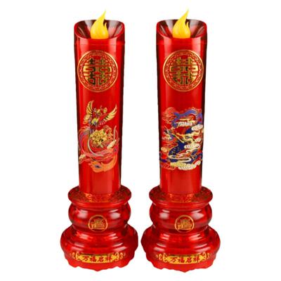 龙凤蜡烛LED电子家用婚房装饰