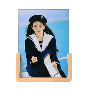 洗照片做成海马体相框摆台亚克力高级感拍立得照片小卡展示架6寸