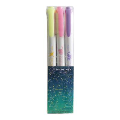 日本Zebra斑马x真夜中WKT7双头荧光笔手帐书写标记套装MILD LINER