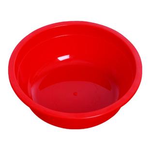 厨房码斗小号配菜盆熟食拌料盆茶水盆圆形凉菜盆塑料小饭盆红色