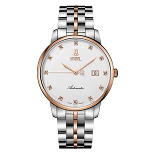 瑞士依波路 祖尔斯系列 刻度镶嵌12颗钻石 间金男款机械表