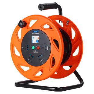 正泰移动电缆盘卷线盘带线插排拖线板带漏保插座电源空盘绕线滚子