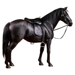1/6骏马模型兵人道具坐骑仿真温血马动物书房摆件家居装饰送领导