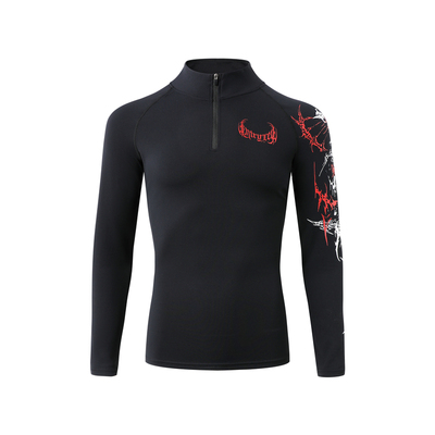 马年限定哥特印花紧身衣高弹透气