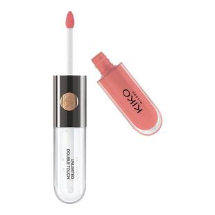 kiko唇釉双头150裸橘奶杏色镜面水光口红裸色系126唇蜜带细闪103