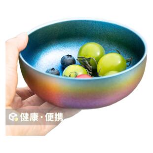 钛途TiTo纯钛碗家用儿童吃饭碗双层饭碗户外碗防烫防摔钛碗韩式碗