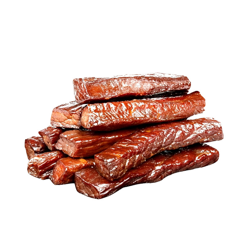 卖牛肉干小伙子推荐正宗草原味道