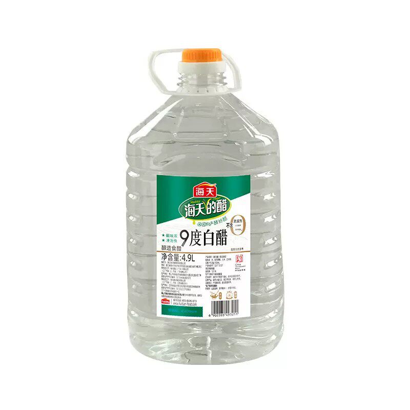 海天9度白醋4.9L大桶酿造食用醋
