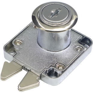 Digao帝高202带钩移门双钩锁橱柜门锁折叠钥匙推拉门家具锁通开锁