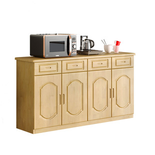 全实木餐边柜松木碗柜储物柜现代简约客厅橱柜茶水柜厨房收纳柜子