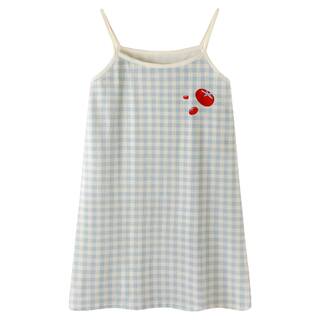 〖海盐番茄〗可爱清新睡衣女款夏薄凉感纯棉可外穿家居服吊带睡裙