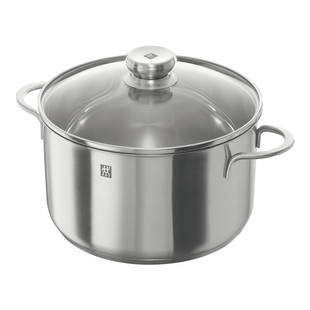 德国进口双立人Nova系列汤锅玻璃锅盖不锈钢炖锅家用大容量蒸锅