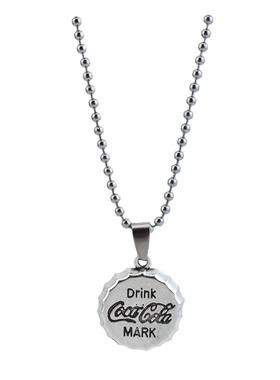 个性嘻哈瓶盖项链ins女潮男圆牌