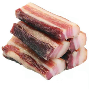 腊肉农家自制非烟熏晒干信阳大别山新县特产腌制咸味黑土猪肉500g