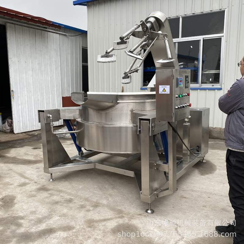 绿驰厂家供应多爪炒锅 电加热大型全自动炒料机 香菇酱搅拌炒锅