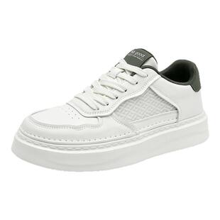 HLA/海澜之家男鞋新款春季潮流小白鞋透气增高百搭休闲板鞋男士