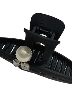 高级感磨砂大号13cm黑色水晶抓夹