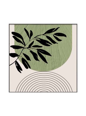 北欧莫兰迪绿色餐厅装饰画绿植画