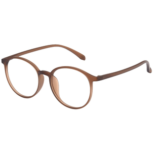 超轻大框冰美式近视眼镜女款可配度数方圆脸冷茶色防蓝光眼睛镜架