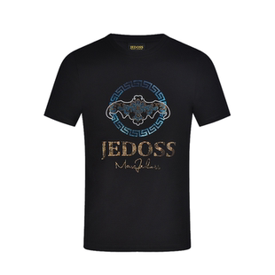 JEDOSS/爵迪斯男装春夏上新胸前大LOGO烫钻修身短袖T恤HM167