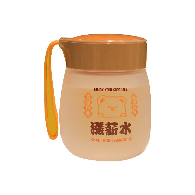 创意个性潮流磨砂玻璃水杯学生男女带刻度大肚小巧杯子韩版迷你瓶