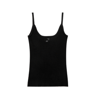 SNU 原创刺绣logo针织吊带背心女夏季外穿遮副乳辣妹无袖内搭上衣