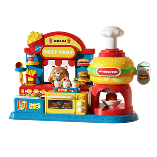 儿童无毒彩泥玩具汉堡雪糕机过家家橡皮泥模具工具套装粘土女孩子