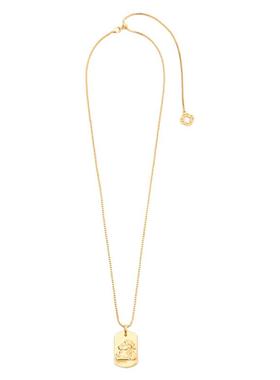 Maje2025秋冬新款女士法式时尚气质金色摩羯座四叶草元素吊坠项链