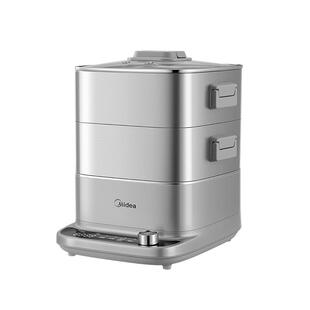 美的蒸魔方S不锈钢电蒸锅多功能家用三层蒸煮一体早餐机2026新款