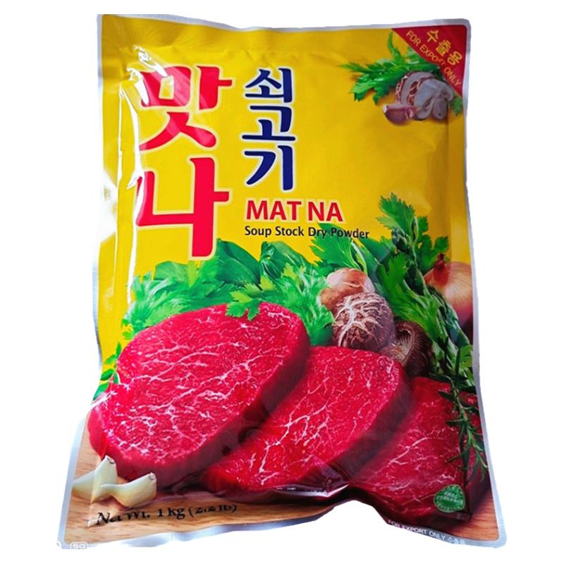 韩国牛肉粉调味品料 进口清净园牛肉粉1kg酱豆腐汤烧菜满娜牛肉粉