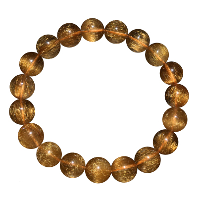 巴西天然顺发铜发晶手链浓密水晶