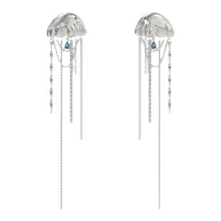 PEARLONA小水母迷你流苏巴洛克珍珠耳饰耳夹耳钉于文文黄龄同款