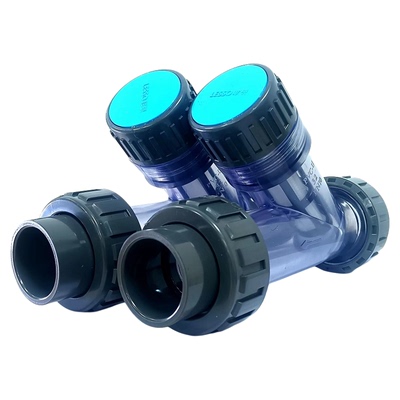 塑料Y型过滤器带滤网加厚UPVC水