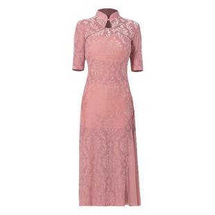 舞之恋古典舞丝绒高开叉旗袍舞蹈服女中国舞练功服民族舞演出服装