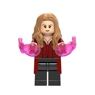 绯红女巫旺达与幻视漫威复仇者联盟拼装积木第三方小人仔儿童玩具