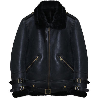 男女原生态绵羊皮毛一体真皮皮衣