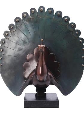 阿斯蒙迪名家弗兰斯原作孔雀雕塑