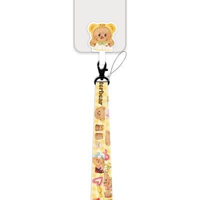 黄油小熊手机挂绳挂脖款防丢垫片