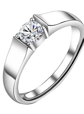 正品莫桑石钻戒婚礼戒指小众设计