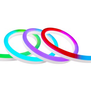 LED柔性霓虹灯带灯条12V 24V幻彩RGB跑马流水可编程灯光展舞台KTV