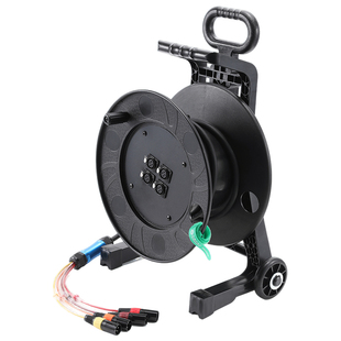 日升带轮缆车4信道多路信号线调音台延长卡侬头音频线手摇收线盘