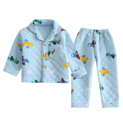 儿童冬天纯棉睡衣套装卡通