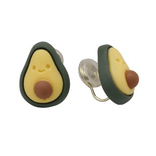 可爱水果合集925银针耳钉无耳洞蚊香盘耳夹不痛女牛油果女童宝宝